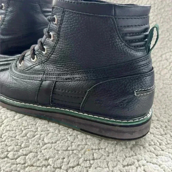 Coogi Men’s Black Leather Mid Top Boots Size Men’s 11 - Picture 2 of 8